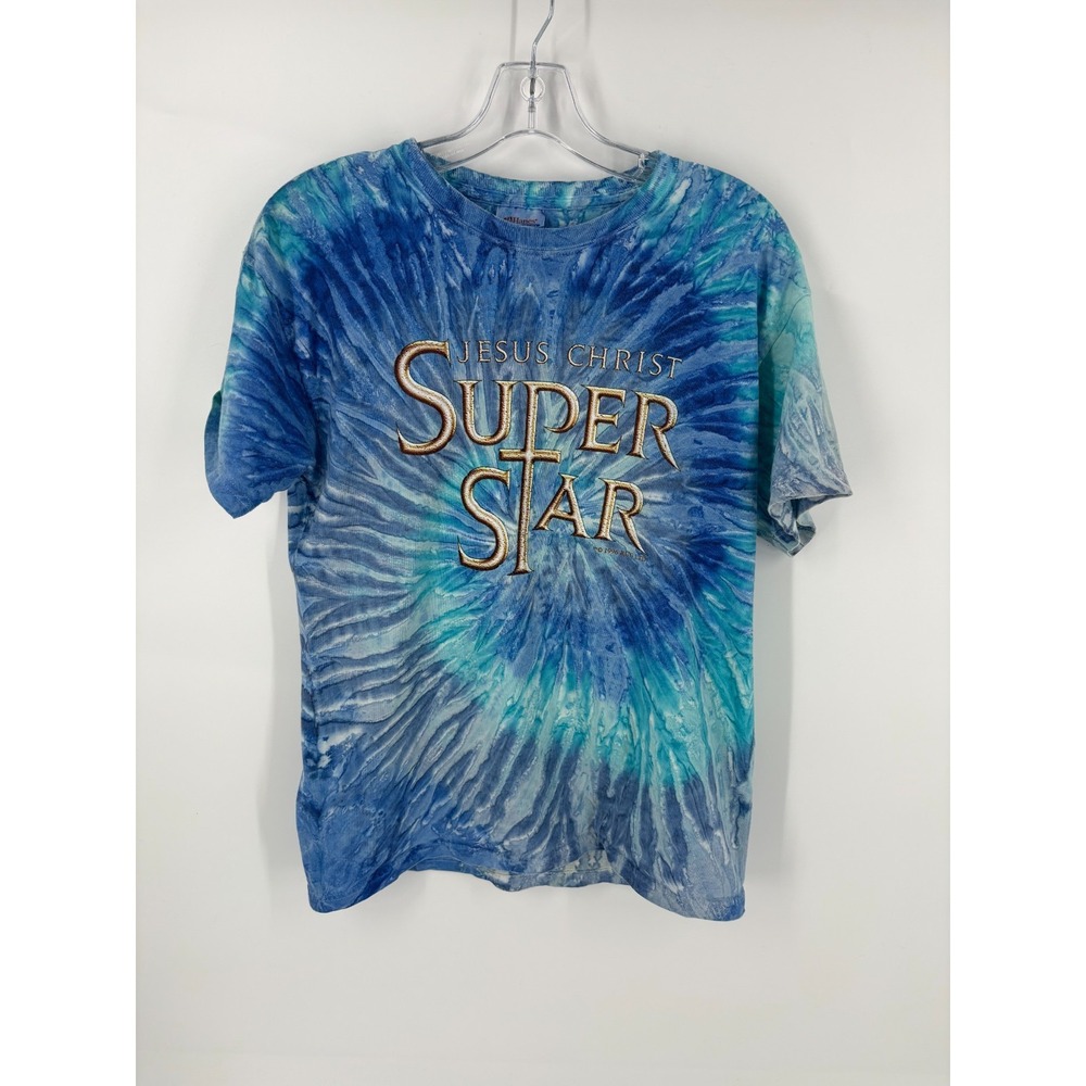 Jesus Christ Superstar Tie Dye T Shirt Hanes Heavyweight Adult M Blue Graphic